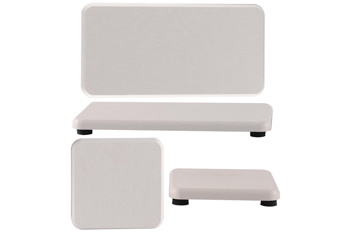 4Pcs Water Absorbent Diatomite Trays Non-Slip Fast-Drying Sink Diatomite Coasters-White