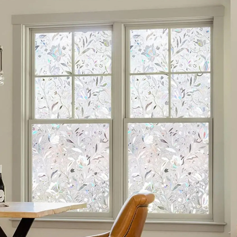 3D Static Clings Reflective Window Film Rainbow Decor Privacy Glass Sticker