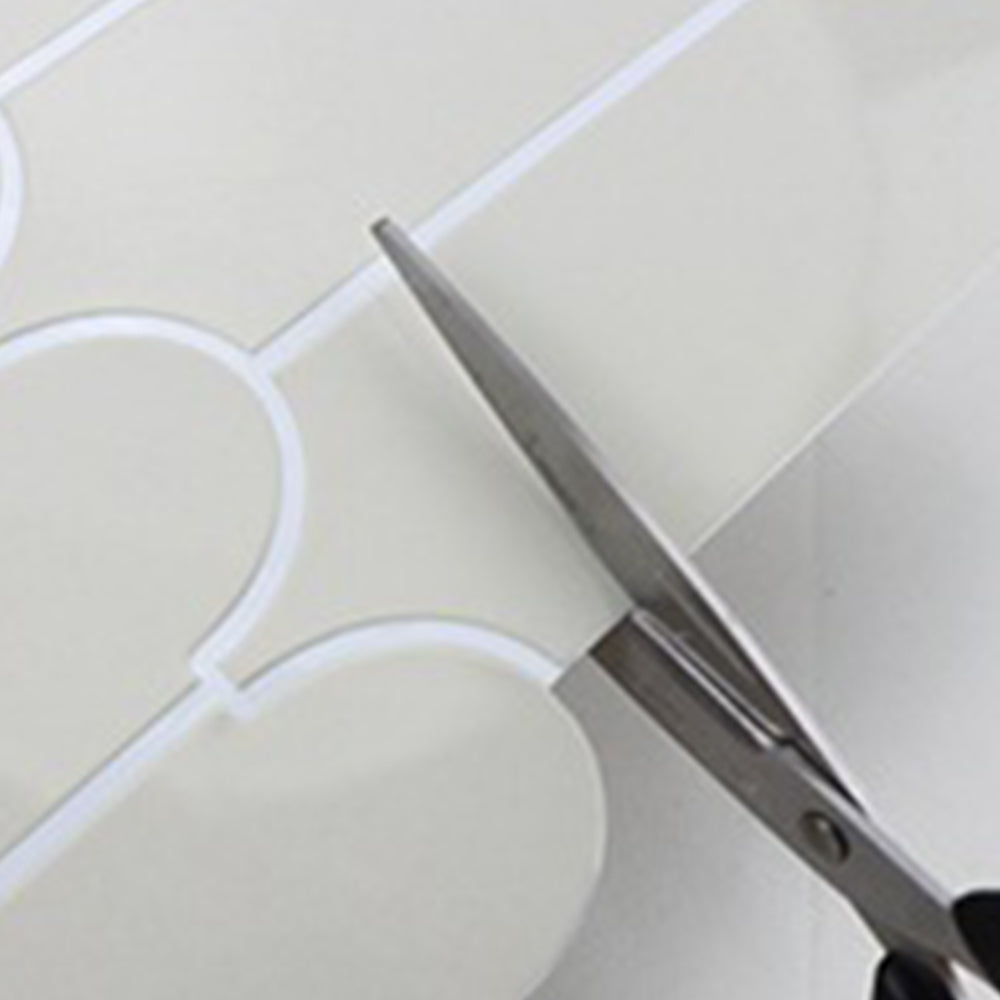 Arch shape Wall Stickers Water Resistant Wallpaper Removable Decal for Kitchen Bathroom -Grey