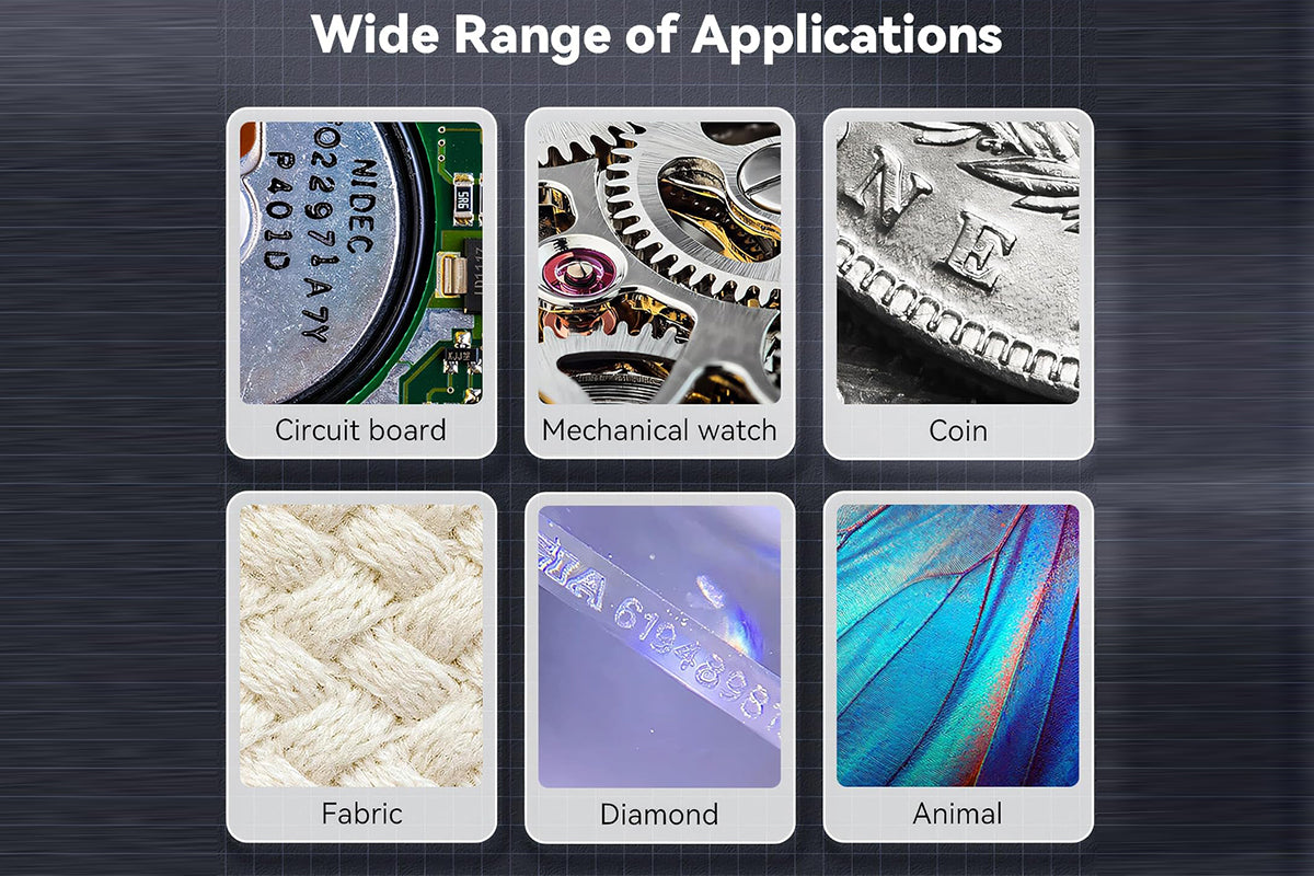 2Pcs Macro Digital Microscope Fixed Focus Portable Handheld Magnifying Glass 200W Pixel 500X Magnification