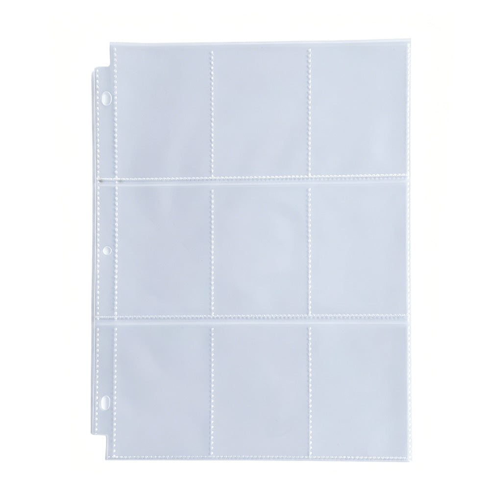50Pcs 9 Grids Album Baseball Holder Sheets Double Side for Card Sleeves Photos