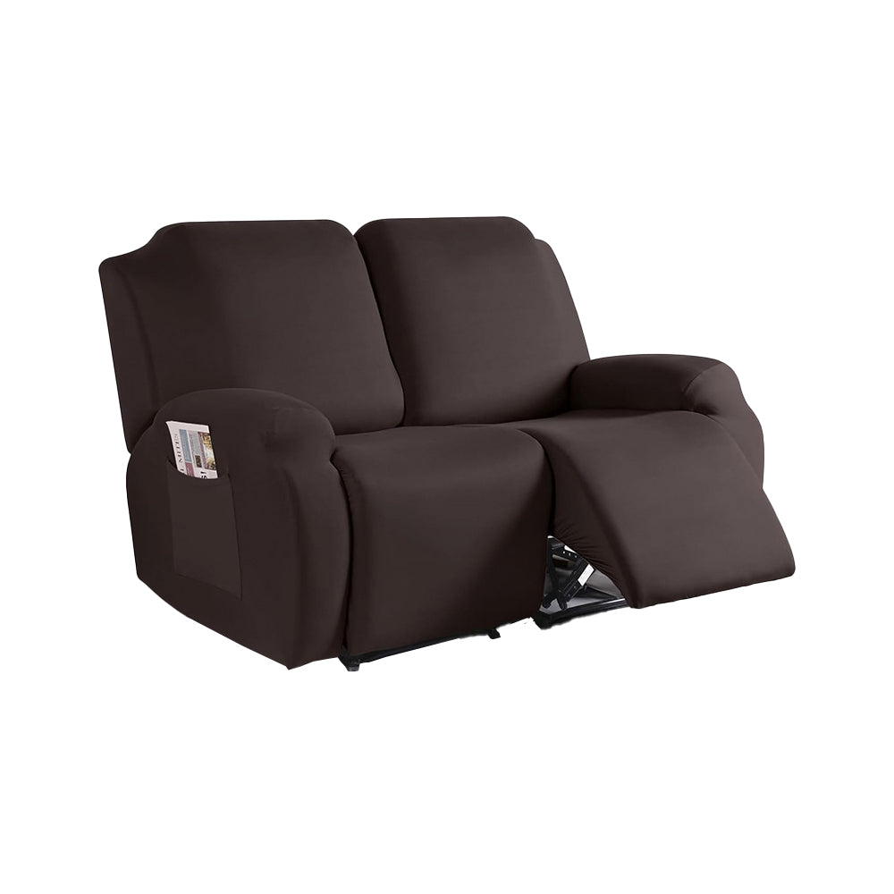 Full Wrapped Stretch Recliner Chair Cover Elastic Recliner Sofa Slipcover Coffee