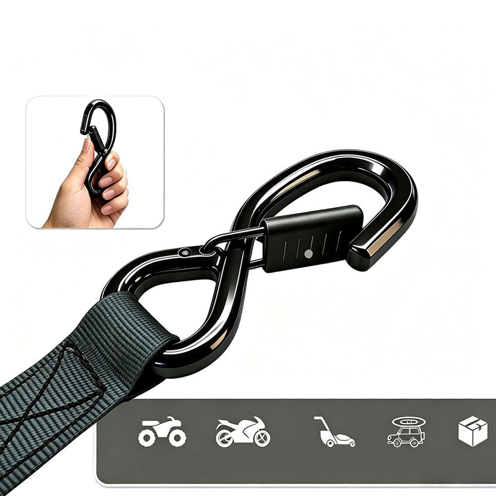 2Piece 54-350cm Retractable Ratchet Straps