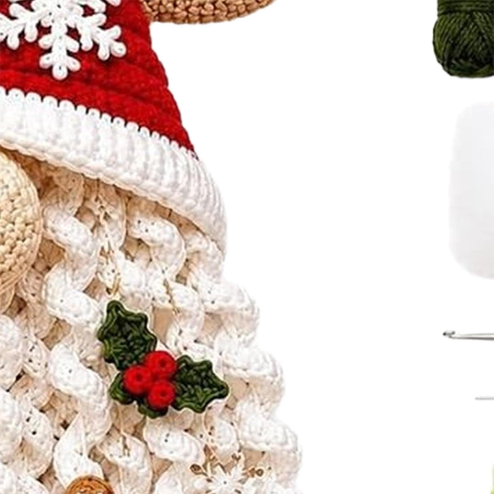 DIY Christmas Crochet Kit For Adults with Yarn and Hook - Christmas gnome