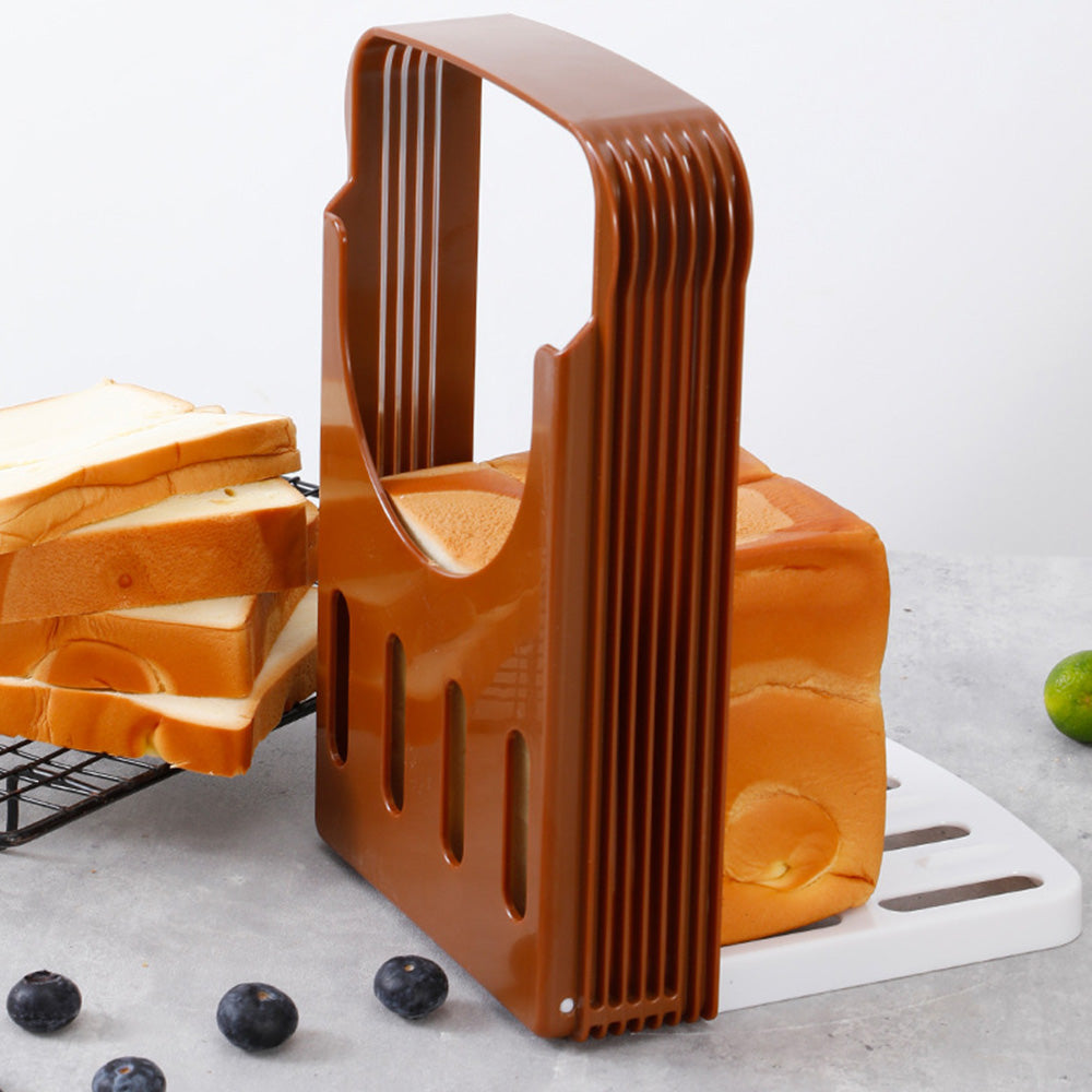 Foldable Bread Cutter Guide for Home Baking ââ‚?Toast Slicing Tool