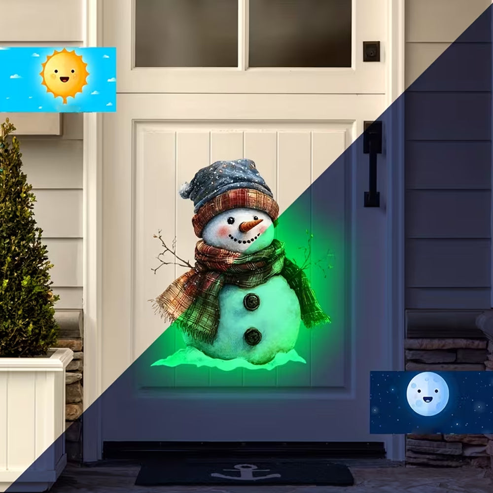 Christmas Glow in the Dark Wall Sticker Self Adhesive Snowman Sticker