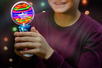 Spinning Light Up Toy Wand Magic Ball with LED Lights Sensory Spinner for Ages 6