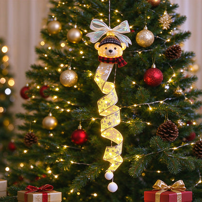 Christmas Hanging Decoration Spiral LED Light for Christmas Tree - Bear