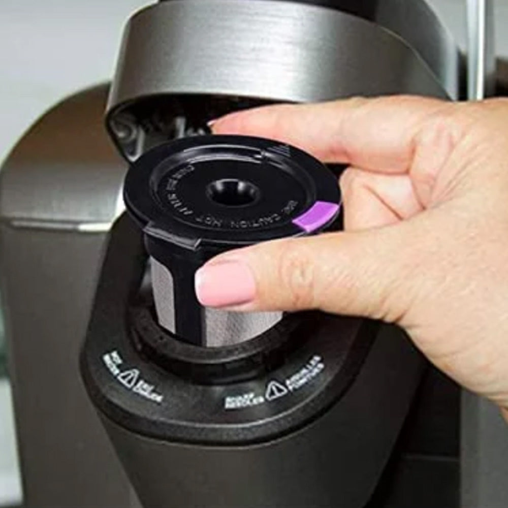 4 Piece Refillable Coffee Pods for Keurig K Cup Machines - Black
