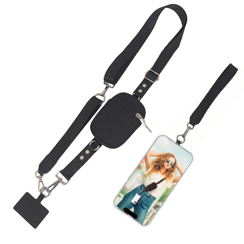 Multifunctional Clip and Go Strap with Wallet Pouch for Phone Crossbody Adjustable Strap