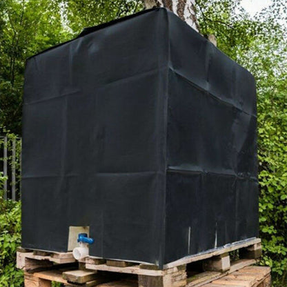 Weather Resistant Protective Cover for 1000L IBC Tank Black