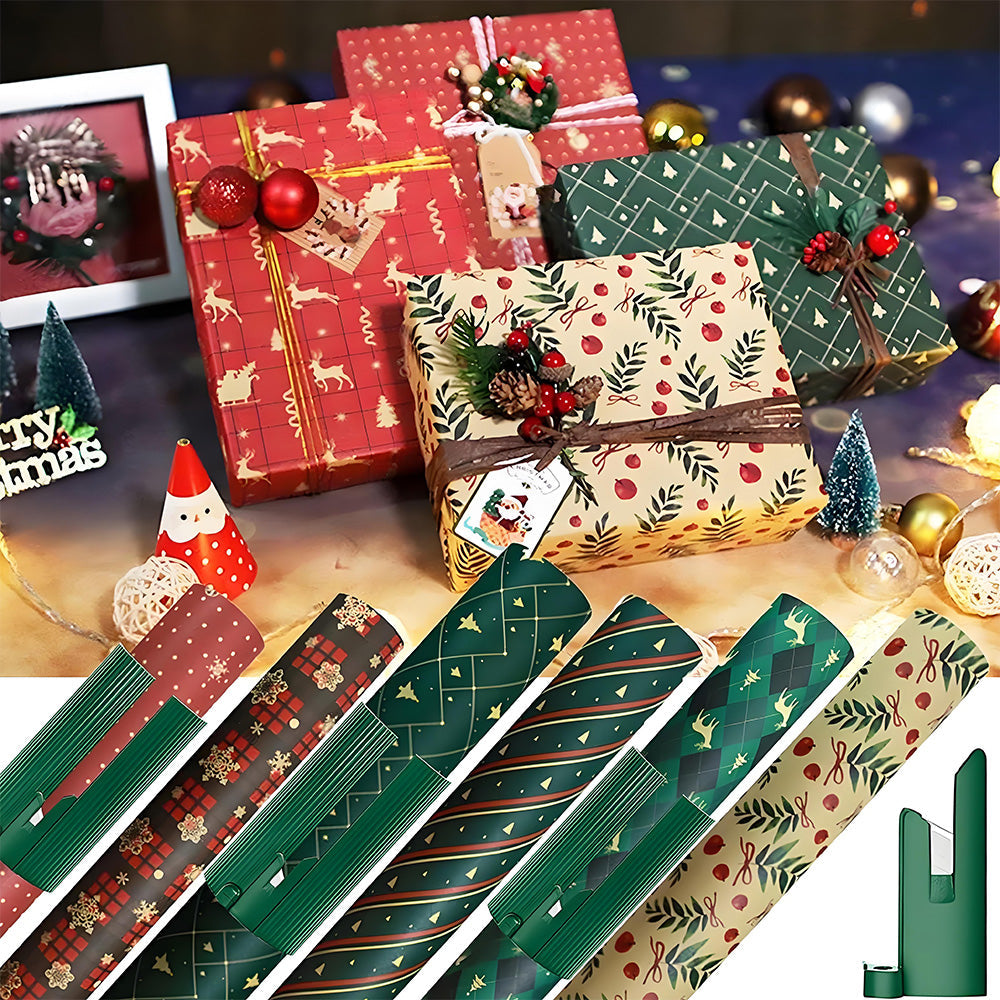 2Pcs Christmas Wrapping Paper Cutter Tools Kraft Paper Slitter Cutting Tools