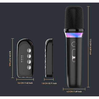Wireless Microphone Bluetooth Mics with DSP Noise Reduction for Live Streaming-Black