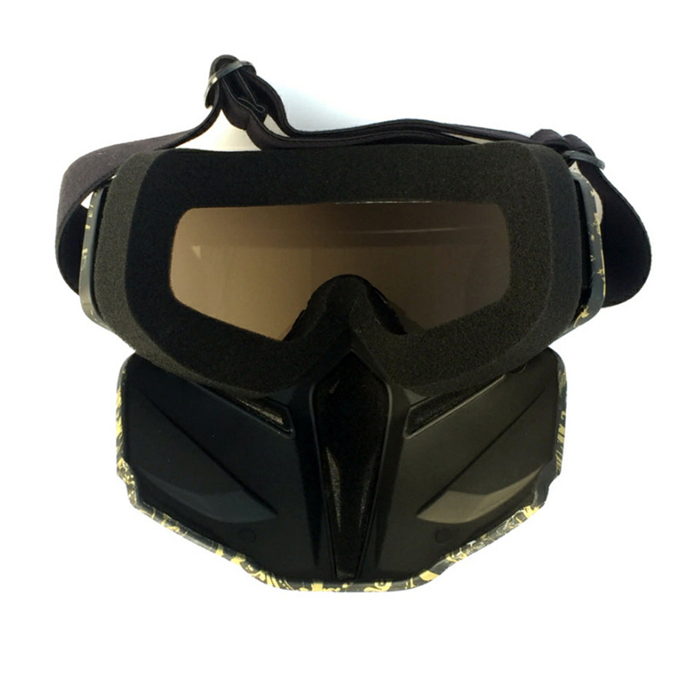 Ski Goggles Snowmobile Face Mask with Sun Glasses for Outdoor Sport