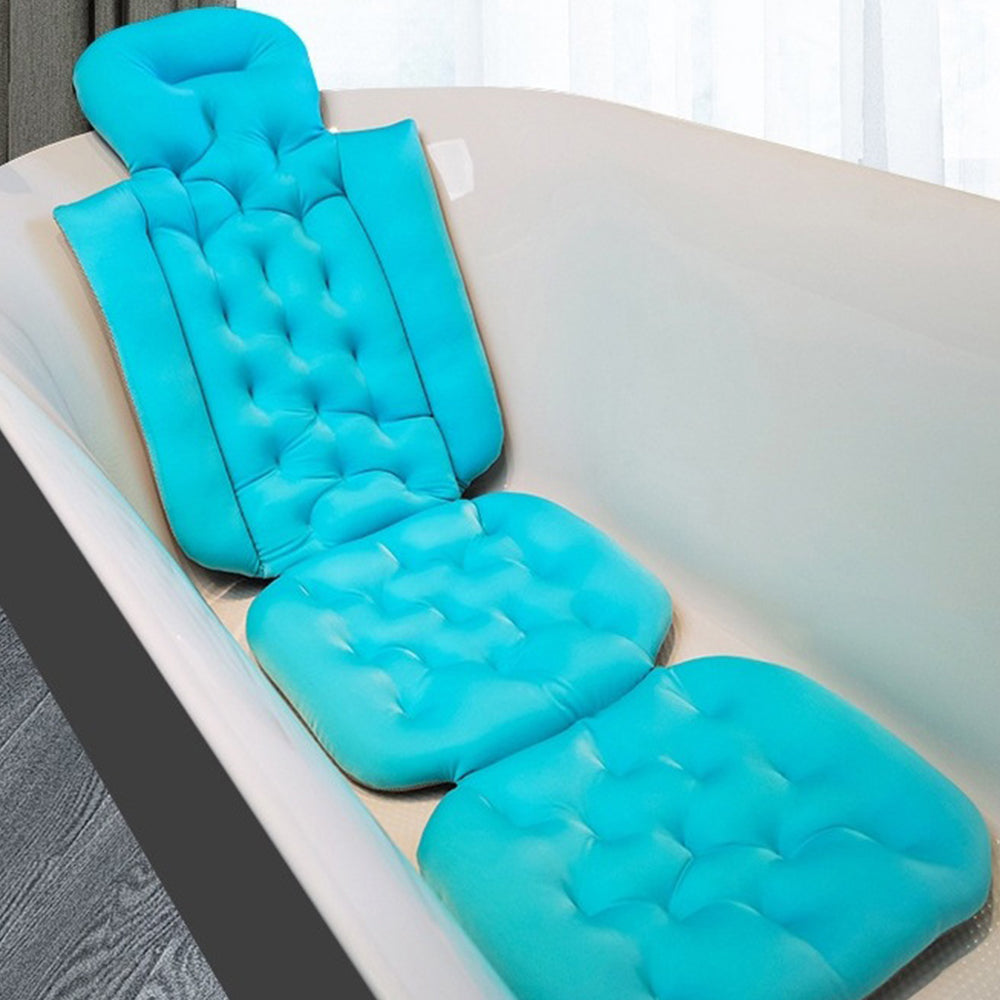 Full Body Bath Pillow Bath Tub Pillow Spa Bathtub Pillow Bathtub Cushion-Blue