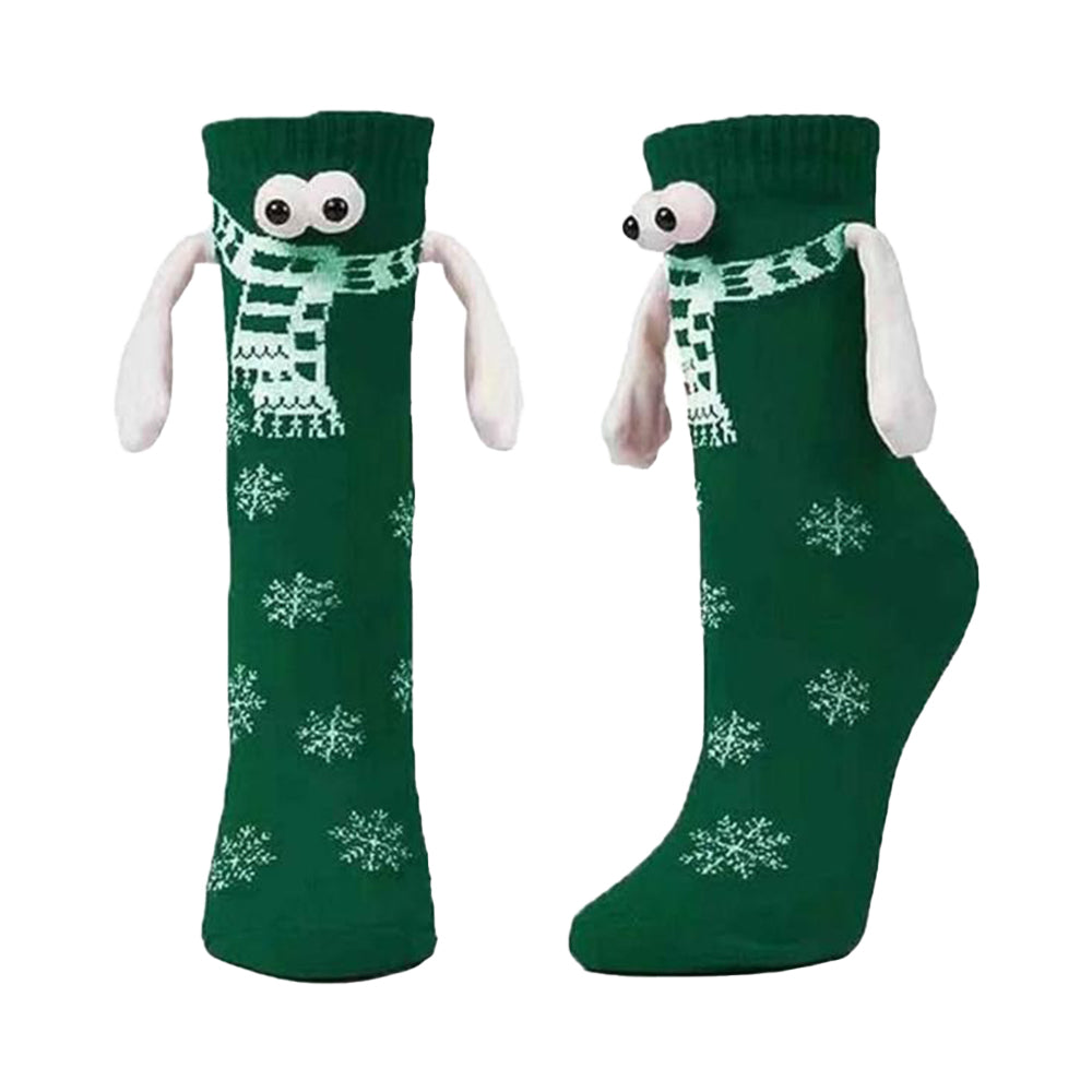 3 Pairs of Christmas Hands Holding Socks with Magnetic Hands for Couples Bestie Style 3