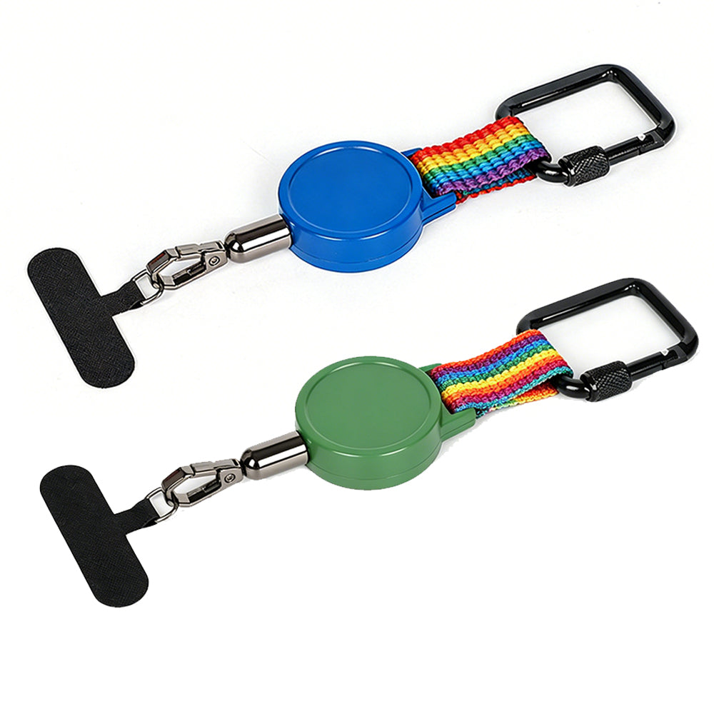 2Pcs Retractable Phone Tether with Carabiner