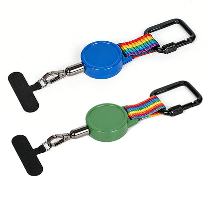 2Pcs Retractable Phone Tether with Carabiner