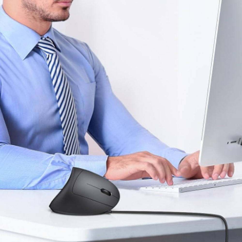 5-Button Ergonomic Mouse USB Wired Standing Gaming Mice Compatible with Laptop Computer