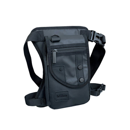 Men's Tactical Leg Bag Drop Legs Belt Pack Waist Bag for Travel Riding Hiking Gray