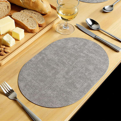 6Pcs Faux Leather Placemats Waterproof Heat Resistant Washable Table Mats