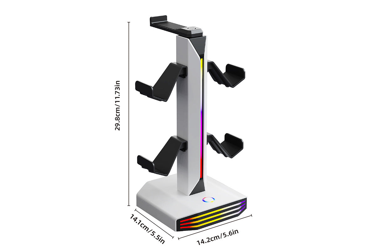 RGB Game Controller Holder Desktop Headset Stand With 9 Light Modes