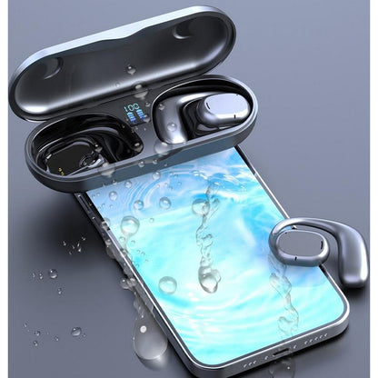 Bluetooth Earphones Wireless In-Ear Sports Stereo TWS Headphones Earhooks Ear-hanging Painless Wearing With Package -Black