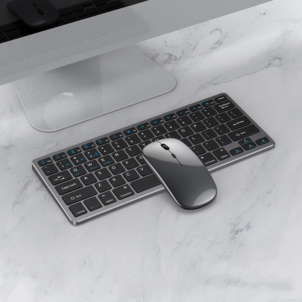 Compact Wireless Keyboard and Mouse Combo