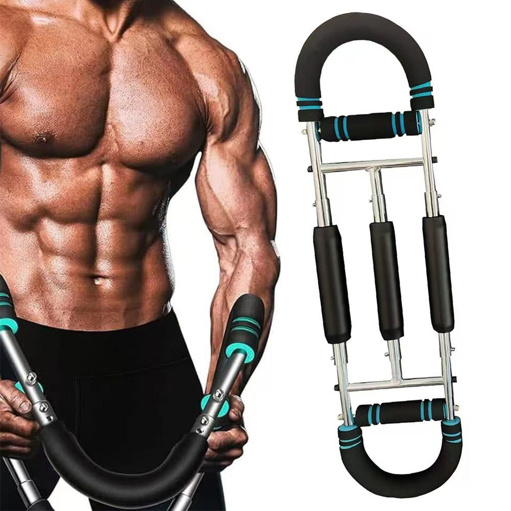 Adjustable Twister Arm Trainer & Chest Exerciser with 3 Springs Blue