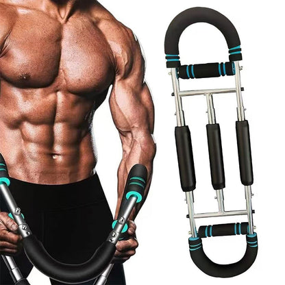 Adjustable Twister Arm Trainer & Chest Exerciser with 3 Springs Blue
