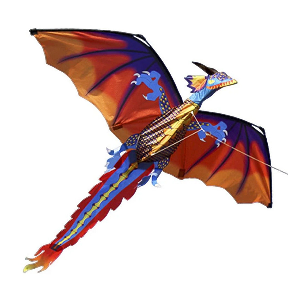 1.4m 3D Dragon Kite with 100m Flying Line for Kids and Adults Outdoor Fun