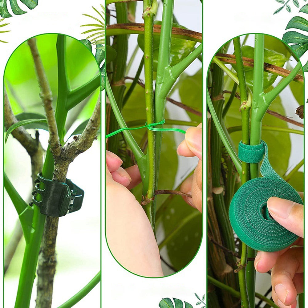 Plant Support Stake Set Plant Support Poles Orchid Clips Plant Ties for Climbing Indoor Outdoor Plants