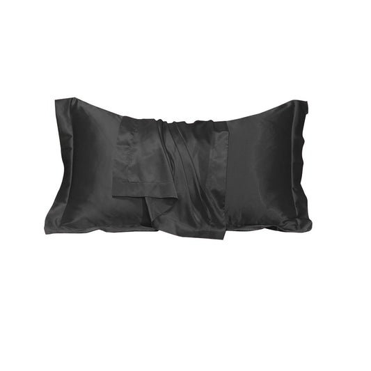 48x74cm Smooth Satin Pillowcase Solid Color Soft Bedding Pillow Cover