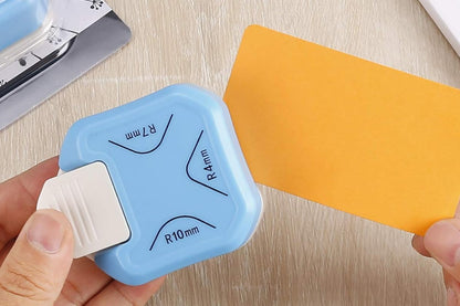 3-In-1 Corner Rounder Paper Round Corner Edges Punch - Blue