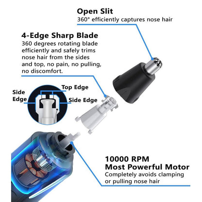 Nose Hair Trimmer for Men and Women Electric Facial and Ear Hair Remover