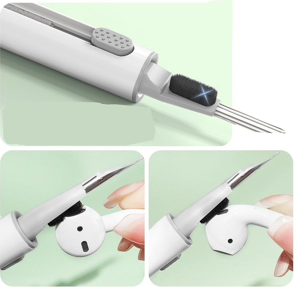 2 Set of Multi-Function Cleaning Kit for Bluetooth Earphones Pen Shape with Flocking Sponge for Digital Devices