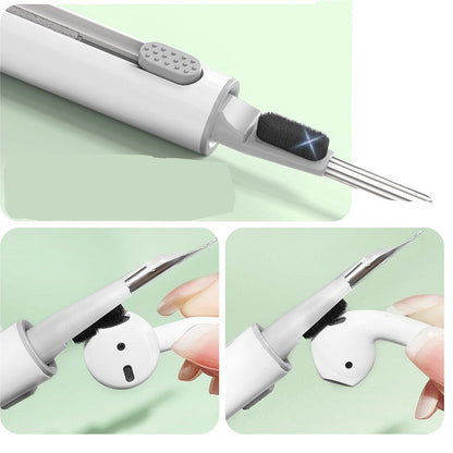 2 Set of Multi-Function Cleaning Kit for Bluetooth Earphones Pen Shape with Flocking Sponge for Digital Devices