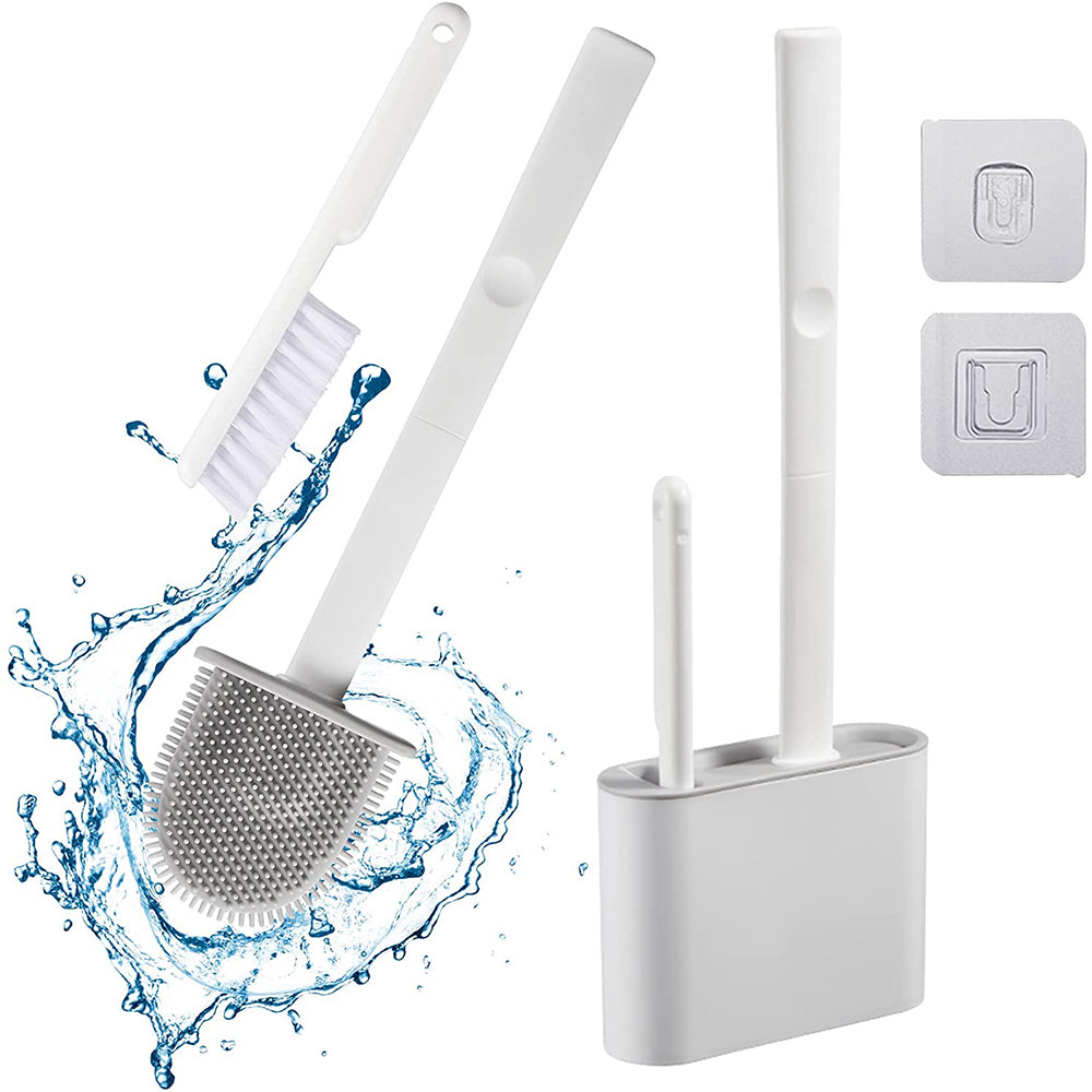 2in1 Bathroom Toilet Brush Holder Cleaning Brush Set