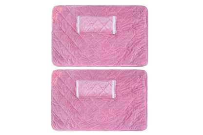 2Pcs USB Heating Pad Portable 5V Heated Travel Blanket Pads For Car Airplane-Pink