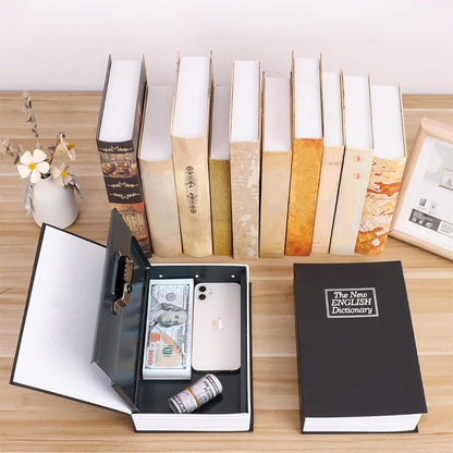 Fake Book Safe with Combination Lock Book Safe Lock Box for Cash Jewellery-Black