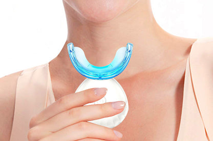 Portable Teeth Whitening Kit with Blue Light Technology-White