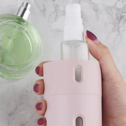 4 in 1 Refillable Travel Cosmetic Dispenser Bottle Set - Pink