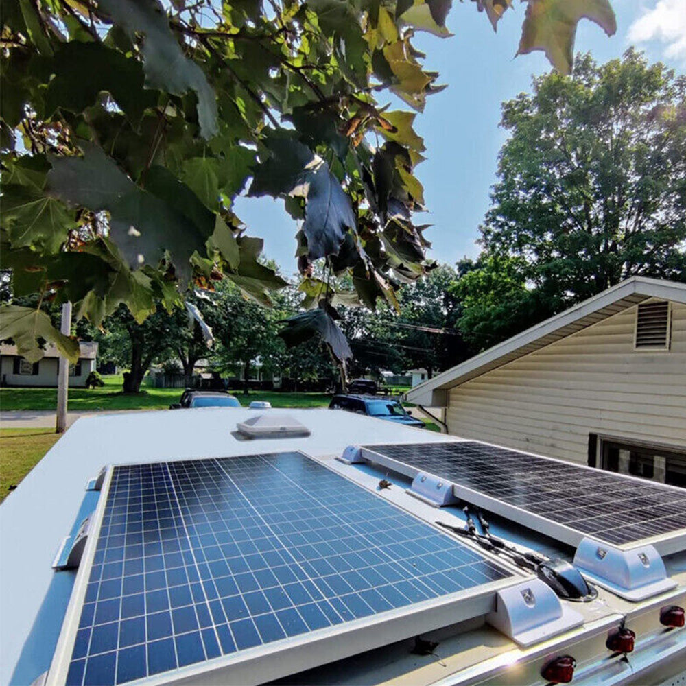 7Pcs Solar Panel Mounting Bracket Kit for RV Roof Installation-Black