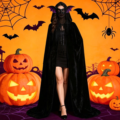 Halloween Cape with Hood for Men and Women Hooded Cloak