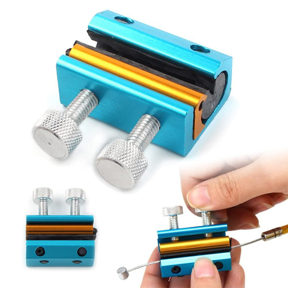 Dual Head Motorcycle Cable Lubricator Tool with Oil Clamp Blue