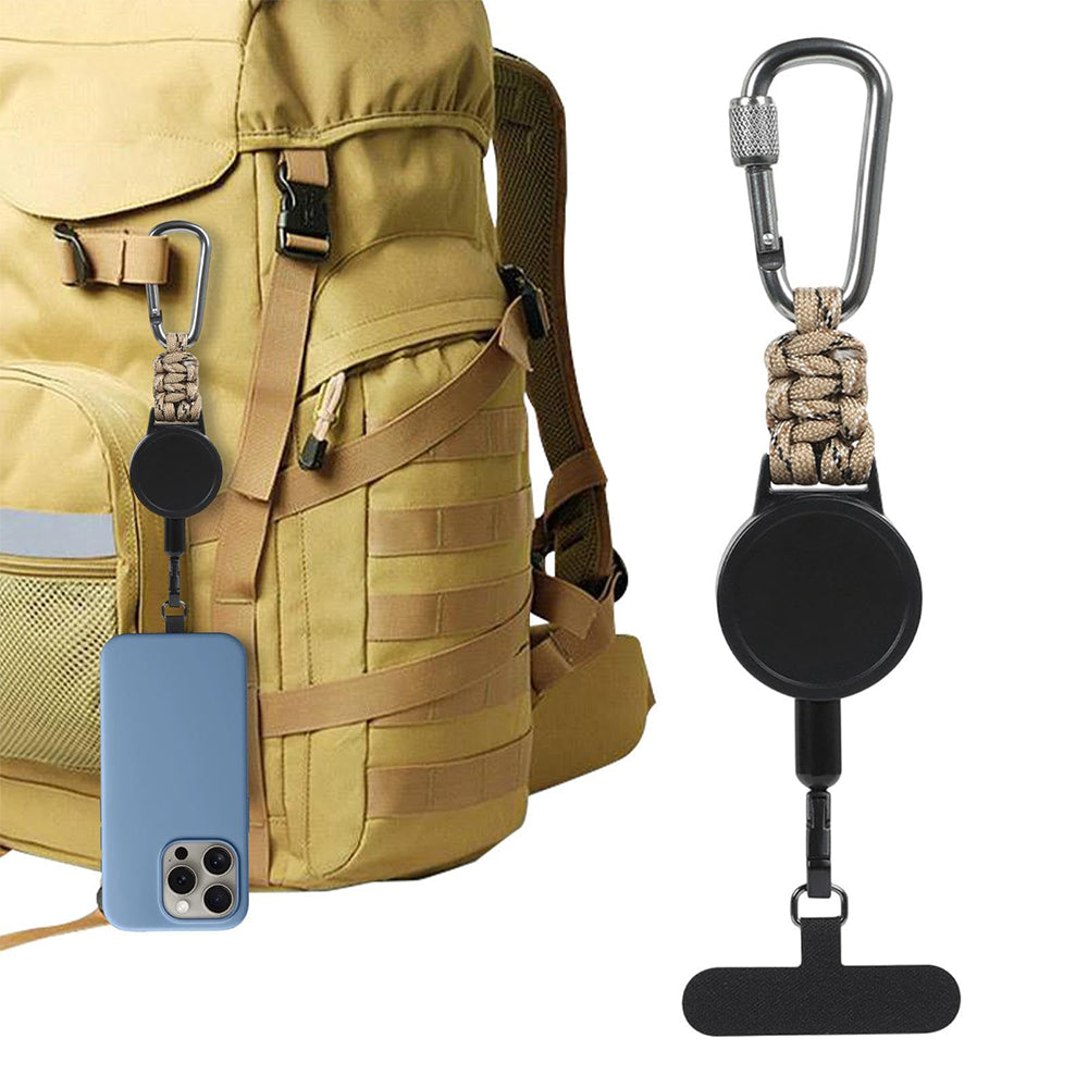 4Pcs Retractable Phone Tether with Carabiner