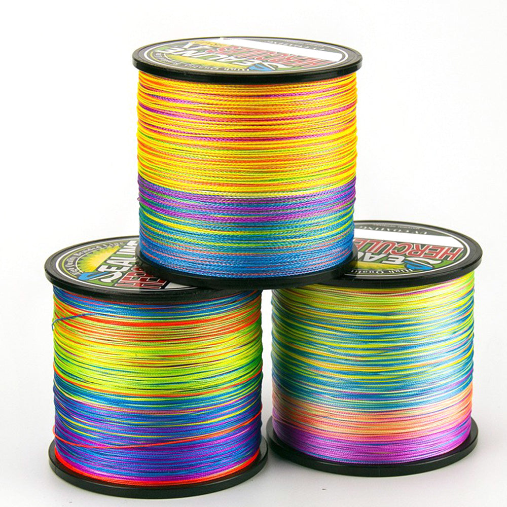 2Pcs 500m Multicolor PE Braided Fishing Line 8 Strands Braid Fishing Line