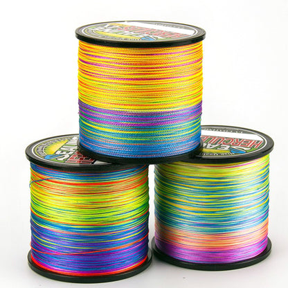 2Pcs 500m Multicolor PE Braided Fishing Line 8 Strands Braid Fishing Line