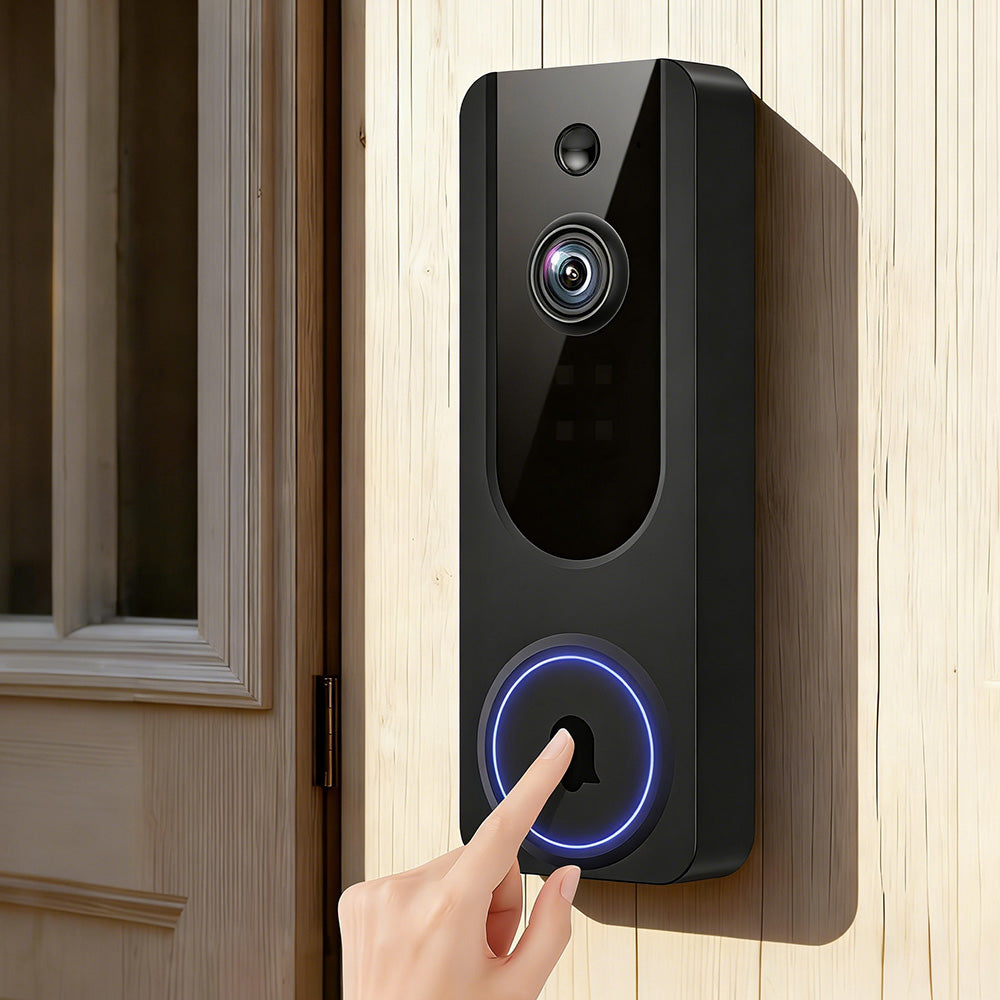 1080p WiFi Video Doorbell Camera AI Human and Motion Detection Outdoor Surveillance