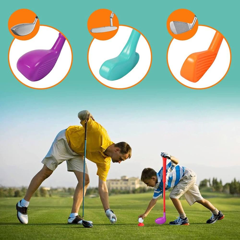 Toddler Golf Ball Game Playset Golf Toy Set Black